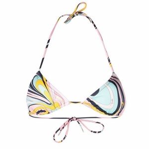 Emilio Pucci Onde Print Triangle Bikini Top